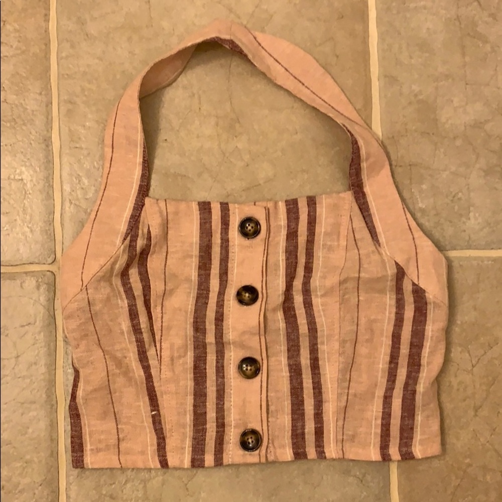 Button Down Crop Top